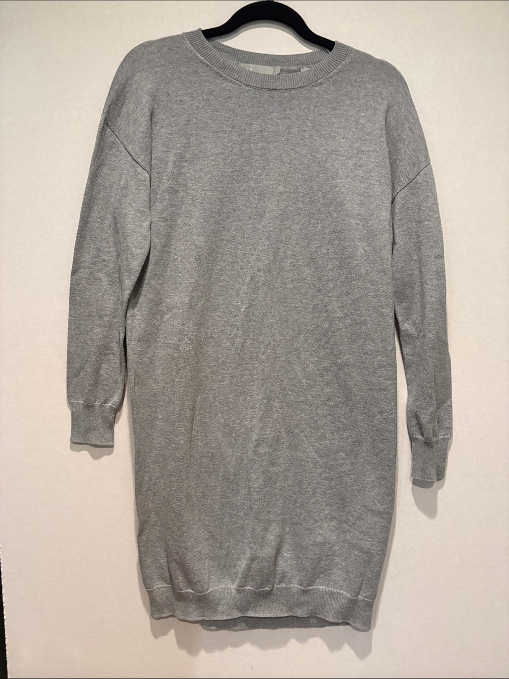 Vince - Women's Heather Gray Crewneck Sweater Sweatshirt Dress. Size Small. Gray